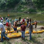 Getting Ready to Launch Claiming canoes and kayaks - Photo by Jim Waldson