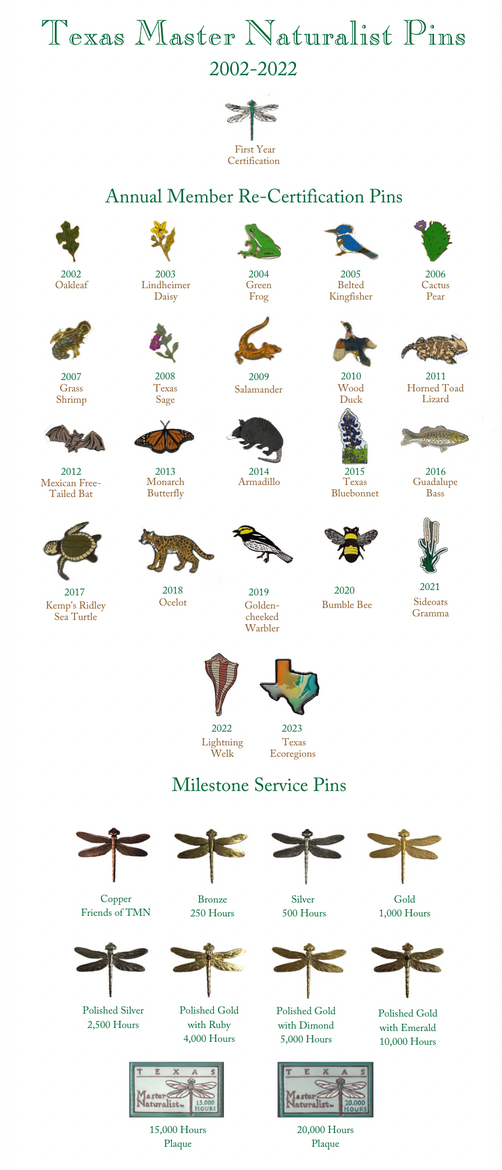 Texas Master Naturalist Pins