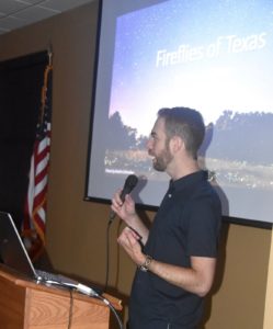 Ben beginning his "Fireflies of Texas" presentaion