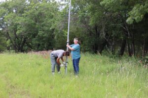 Minibat 2 being deployed at Bonham SP by Bois d'Arc TMN deployment team - week 4