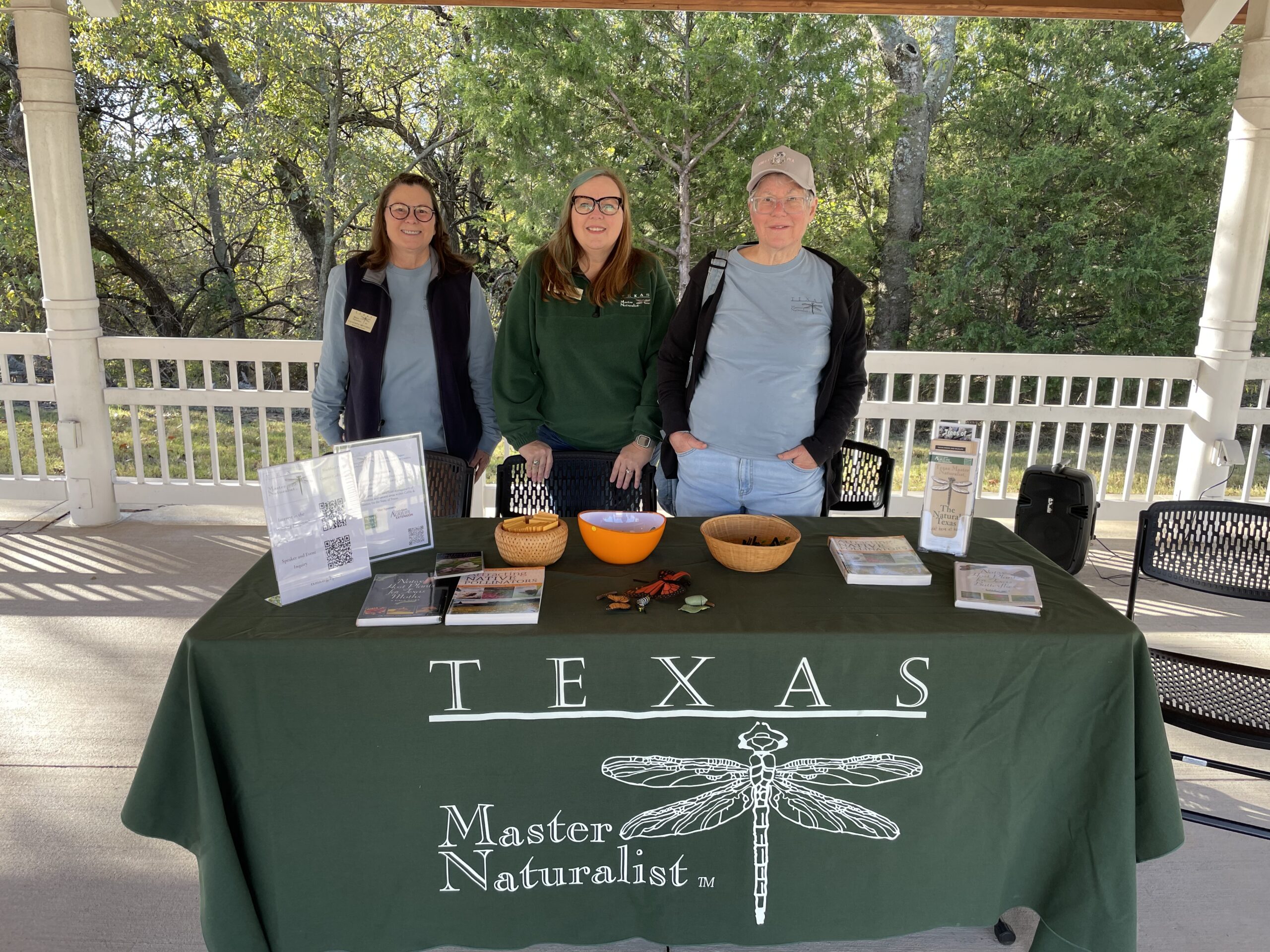 BPTMN 2024 11 CE Event Allen Heritage Village Catherine Mitchell Donna Cole Barbara Hibbard photo by Marla Layne