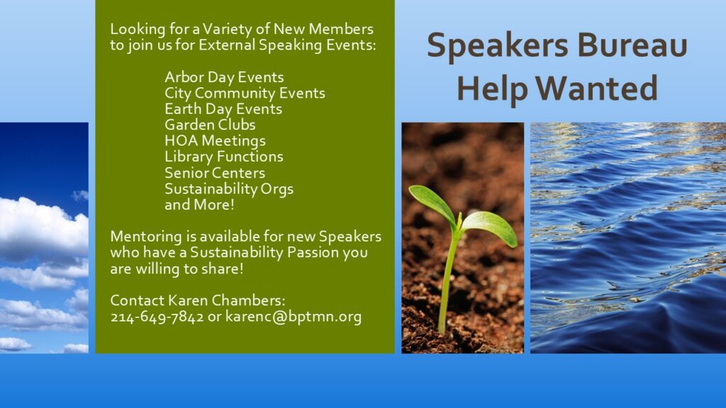 Speakers Bureau help wanted slide