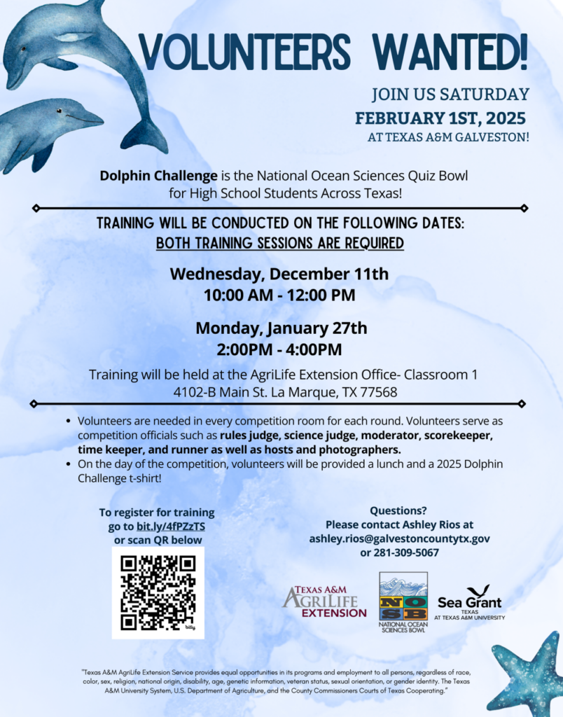 Flyer for Dolphin Challenge volunteers