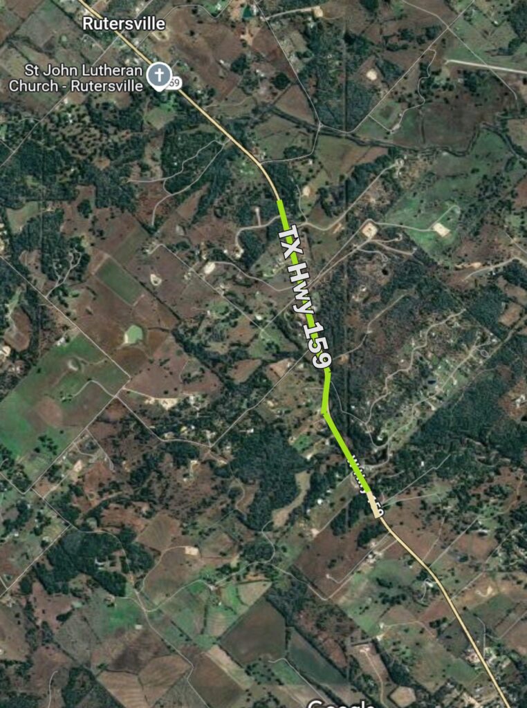 Map showing Adopt a Highway cleanup route