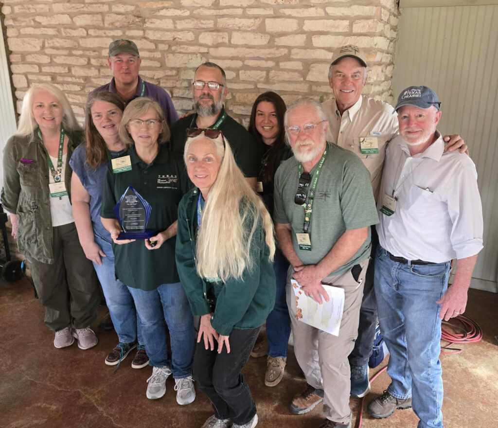 Volunteers receiving award