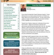 First page of chapter newsletter for October 2026