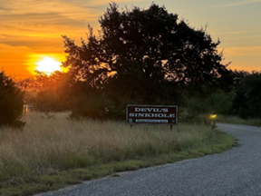 Sunset at Devil's Sinkhole SNA, Texas