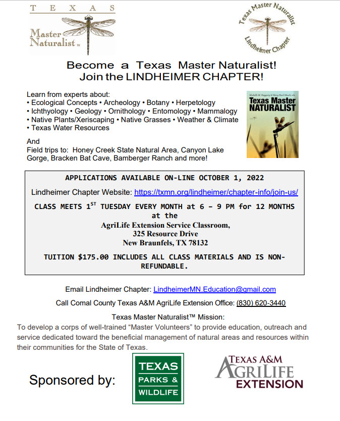 Texas Master Naturalist Lindheimer Chapter