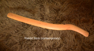 Contemporary rabbit stick from Sibley Nature Center Collection.