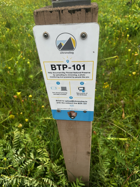 BTP-101 camera monitor on the Pitcher Plant Trail in Big Thicket National Preserve