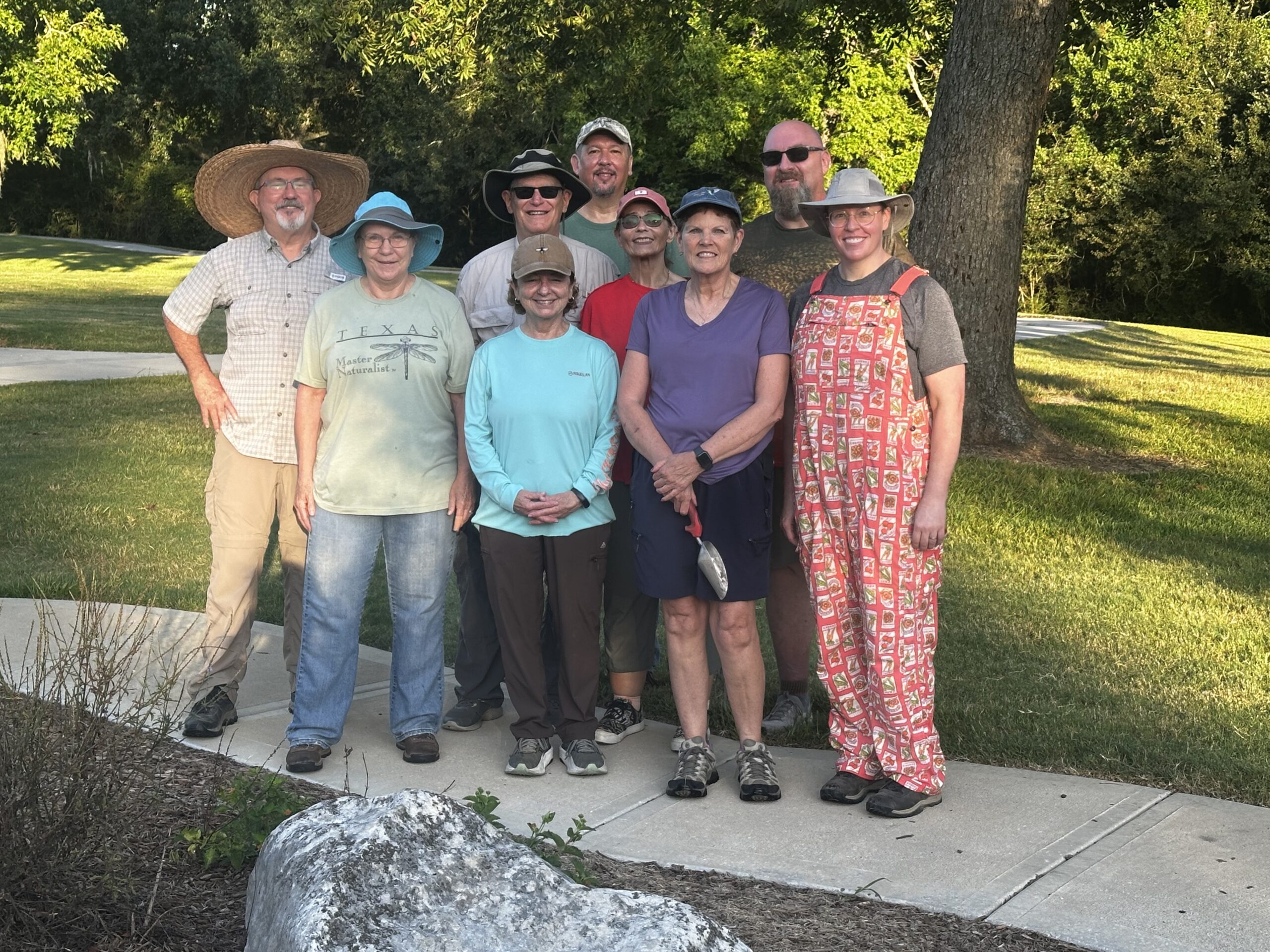 Volunteers gathering before planting began