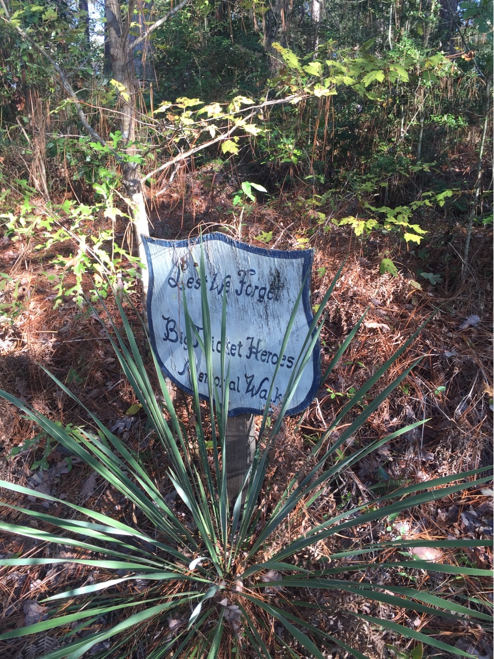 Lest We Forget Big Thicket Heroes Memorial Walk