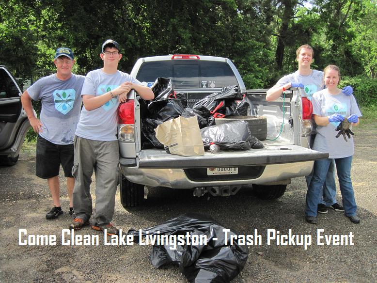 Come Clean Lake Livingston Trash Pickup Event