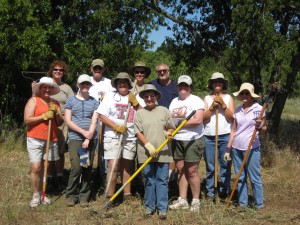 Fort Richardson Work Day Members of the work crew after having moved rocks, rocks, and more rocks