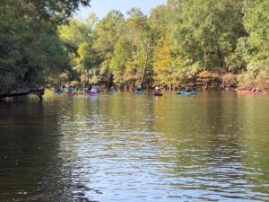 Paddlers on the water