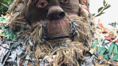 Image of Bigfoot made from recycled materials